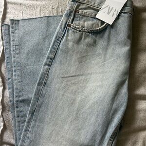 Zara Blue Straight Jeans Classic Style